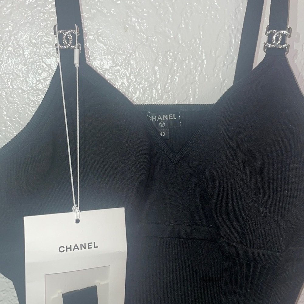 🚫SOLD🚫 New Chanel Black Diamond CC Top Size 40 (US Women’s M)💎 - Picture 6 of 17